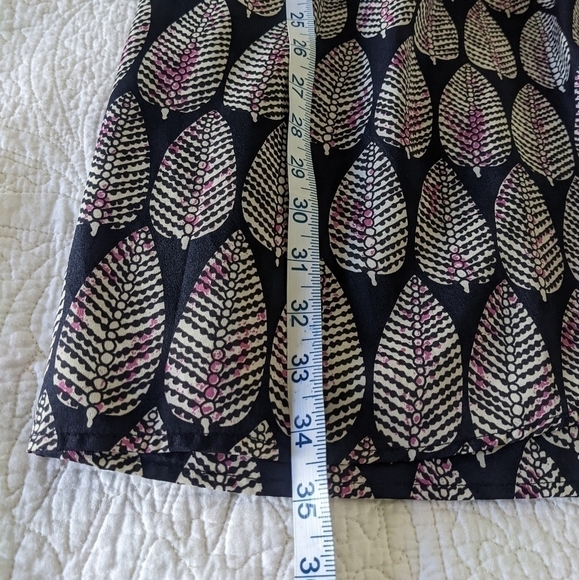 MAISON Jules Leaf Print Dress with Cap Sleeve M - Picture 12 of 13